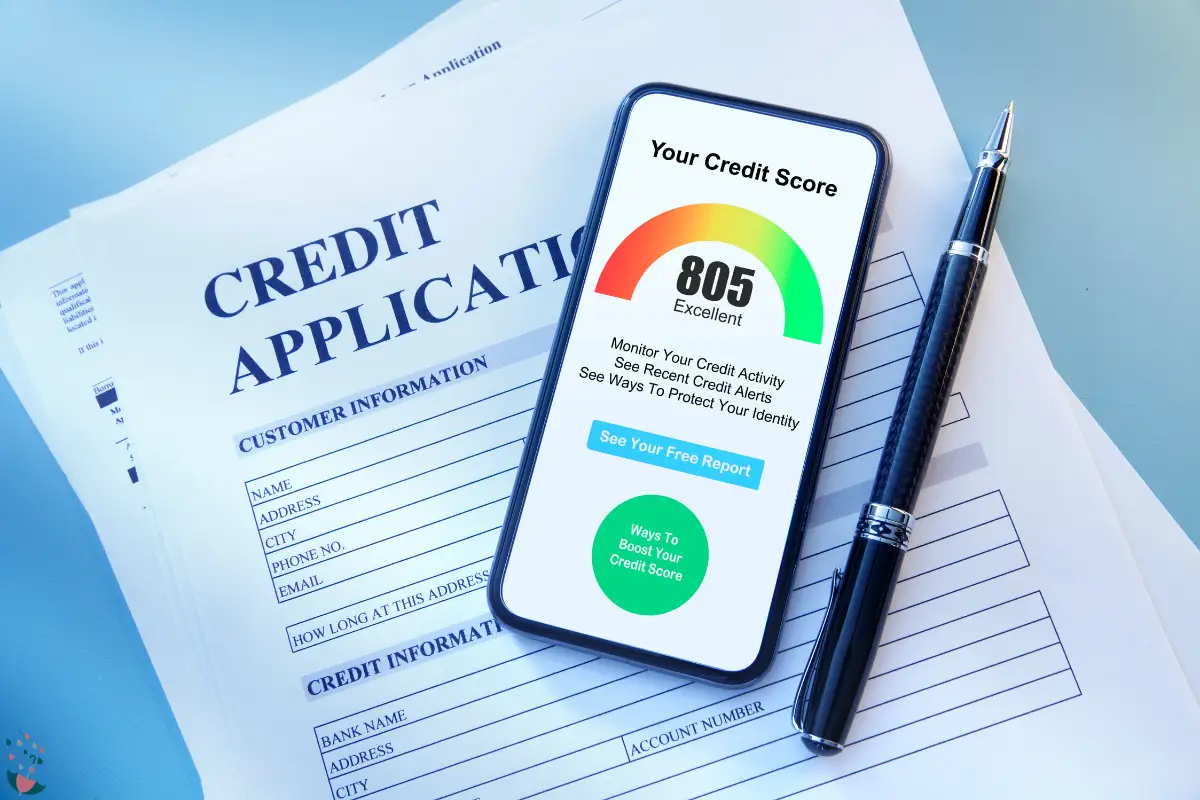 Credit score report on phone - checking credit before a home loan in Billings.